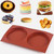 Forma de silicon blat tort rotund cu 2 cavitati D 12 cm, H 3cm