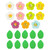 Decoratiuni comestibile din zahar - Primula (21 piese)