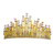 Coronita cu perle, din metal auriu - 16 x 7,5 cm - T090270