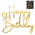 Cake Topper „Happy Birthday” Auriu – 11,7 × 9,5 cm – Dharst, 1, tomvalk.ro