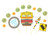 Decoratiuni comestibile din zahar - set Tren