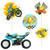 Decoratiuni comestibile din zahar - set Moto