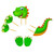 Decoratiuni comestibile din zahar - set Little Dragon