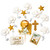Decoratiuni comestibile din zahar - Set Botez copilul  8 piese