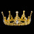 Coronita aurie din metal cu perle - 12,5 x 6 cm