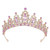 Coronita aurie din metal cu perle Mov 16 cm  H 6 cm