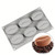 Forma de silicon cu 6 cavitati - Boabe de cafea - T15014