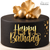 Topper frontal tort Happy Birthday – HBD07 – 12 × 6 cm, 1, tomvalk.ro
