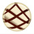 Decoratiuni din ciocolata - disc decor dungi - cutie 288 buc