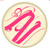 Decoratiuni din ciocolata - disc decor alb/roz - cutie 288 buc