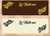 Decoratiuni din ciocolata - La multi ani - text auriu - cutie 190 buc