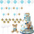 Set decor tort  Ursuleț - 33 piese - Albastru