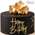 Topper frontal tort Happy Birthday – HBD04 – 12 × 6 cm, 1, tomvalk.ro