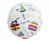 Balon folie 35 cm - rotund - Happy Birthday