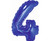 Balon folie 35 cm - Cifra 4, Albastru
