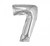 Balon folie 35cm - Cifra 7, argintiu