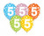 Set 5 baloane latex 30 cm - cifra 5