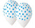 Set 5 baloane latex 33 cm - blue dots