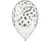 Set 5 baloane latex 33 cm - transparent Silver Confetti