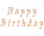Banner Happy Birthday rosegold 200cm