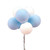 Decor Tort Buchet de Baloane  Alb/Albastru