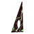 Decoratiuni din ciocolata - Triunghi negru cu decor verde - cutie 240 buc