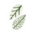 Decoratiuni din ciocolata - Frunze Alb/verde 9050 - Dr. Gusto - cutie 448 buc