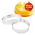 Set 6 rame microperforate inox pentru tarte - Rotunde