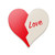 Decoratiuni din ciocolata - Inima alb-rosu - Love - cutie 288 buc