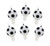 Set 6 lumanari tort in forma de minge de fotbal