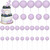 Set 19 sfere plastic pentru ornat torturi - Mov pastel