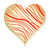 Decoratiuni din ciocolata - Inima decor rosu 2 - cutie 288 buc