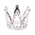 Coronita argintie din metal cu strasuri - 3.4 cm