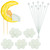 Decoratiuni comestibile din zahar - set Baby on the Moon - Auriu, 