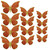 Set 12 decoratiuni fluturi cu efect 3d - 3 dimensiuni - T090184 - Rosu