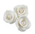 Decoratiuni comestibile din zahar - set 8 Trandafiri mici premium - ALB