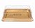 set 50 buc - Cutie pentru tort dreptunghiulara  bază aurie + capac transparent  31 x 31  8 cm