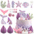 Set decor tort  Sirene - 22 piese - T090596