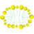 Set 20 sfere decor sprinkles - Galben, 3, tomvalk.ro