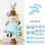Set 19 sfere decorative din plastic Albastru deschis perlat – 2, 3 și 4 cm, 2, tomvalk.ro