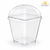 Set 50 pahare pentru desert cu capac, transparente, 150 ml (5,8 x 7,5 cm) – Dharst, 1, tomvalk.ro