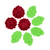 Decoratiuni comestibile din zahar - set Crizanteme - BORDO