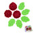 Decoratiuni comestibile din zahar - set Crizanteme - BORDO