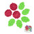 Decoratiuni comestibile din zahar - set Crizanteme - FUCSIA
