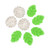 Decoratiuni comestibile din zahar - set Crizanteme - ALB