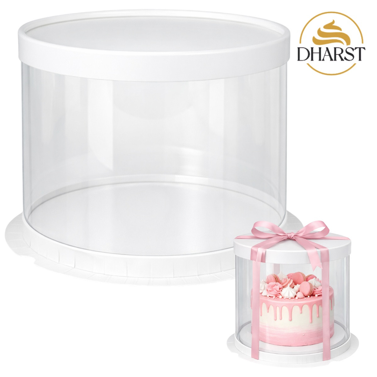 Cutie transparentă pentru tort Dharst 26 x 18 cm