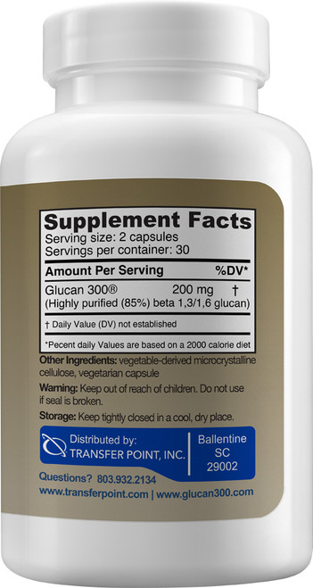 Beta 1,3 D Glucan, Glucan 300® 100 mg capsules Beta 1,3 D Glucan, Glucan 300® 100 mg capsules