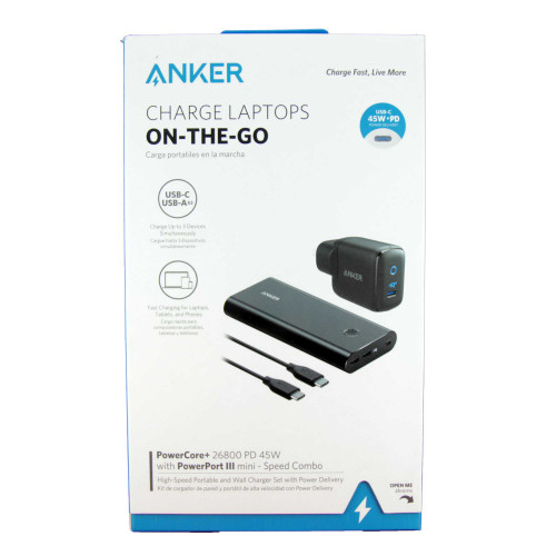 Anker PowerCore+ 26800 PD 45W Power Bank with USB-C 30W Wall Charger 
