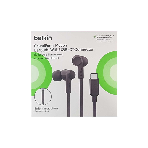 Belkin SoundForm USB-C Earbuds for iPhone 16 15 S24 S23 Switch 2 - Black Belkin SoundForm USB-C Earbuds for iPhone 16 15 S24 S23 Switch 2 - Black