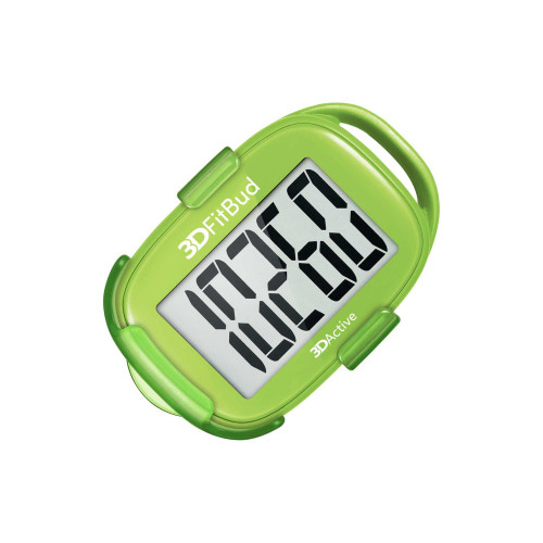 3DActive 3DFitBud 3D Pedometer Walking with Clip and Lanyard - Green 3DActive 3DFitBud 3D Pedometer Walking with Clip and Lanyard - Green